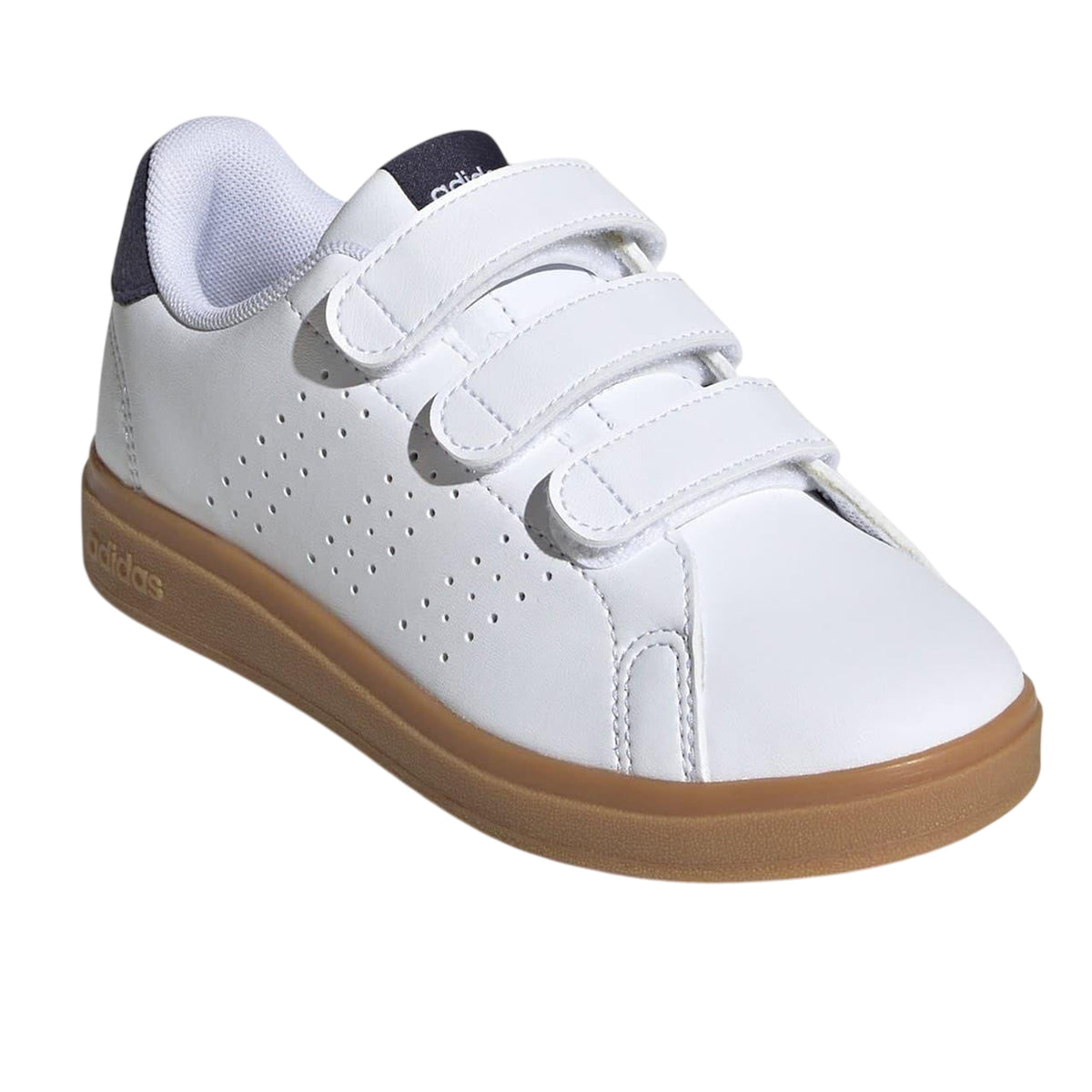 White-Navy-Gum - Lifestyle - Adidas Boys Advantage Base 2.0 Trainers