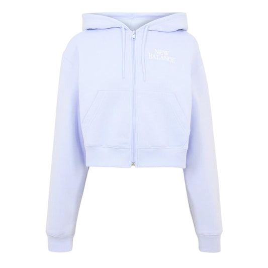 Lilac - Front - New Balance Womens-Ladies Relaxed Fit Full Zip Hoodie