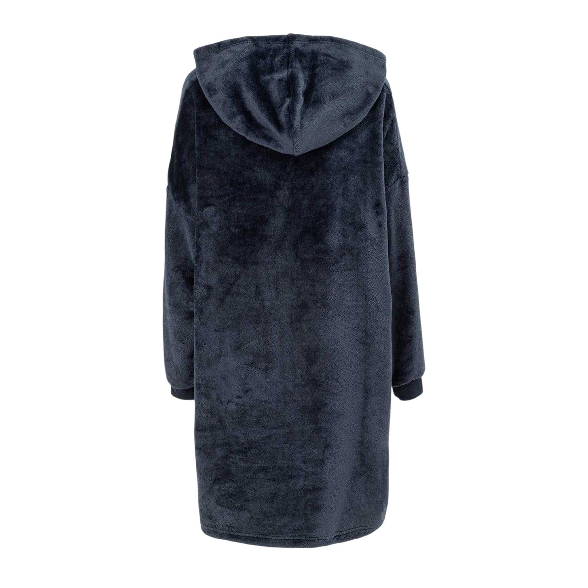 Navy - Back - Linea Womens-Ladies Polyester Oversized Hoodie Blanket