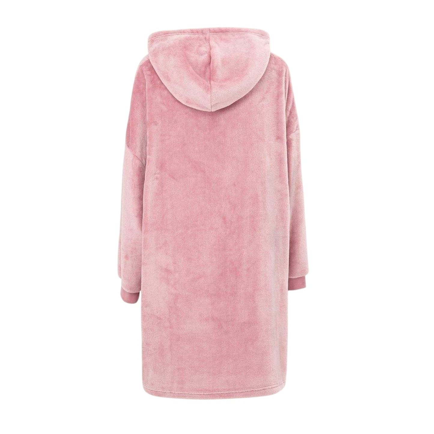 Pink - Back - Linea Womens-Ladies Polyester Oversized Hoodie Blanket