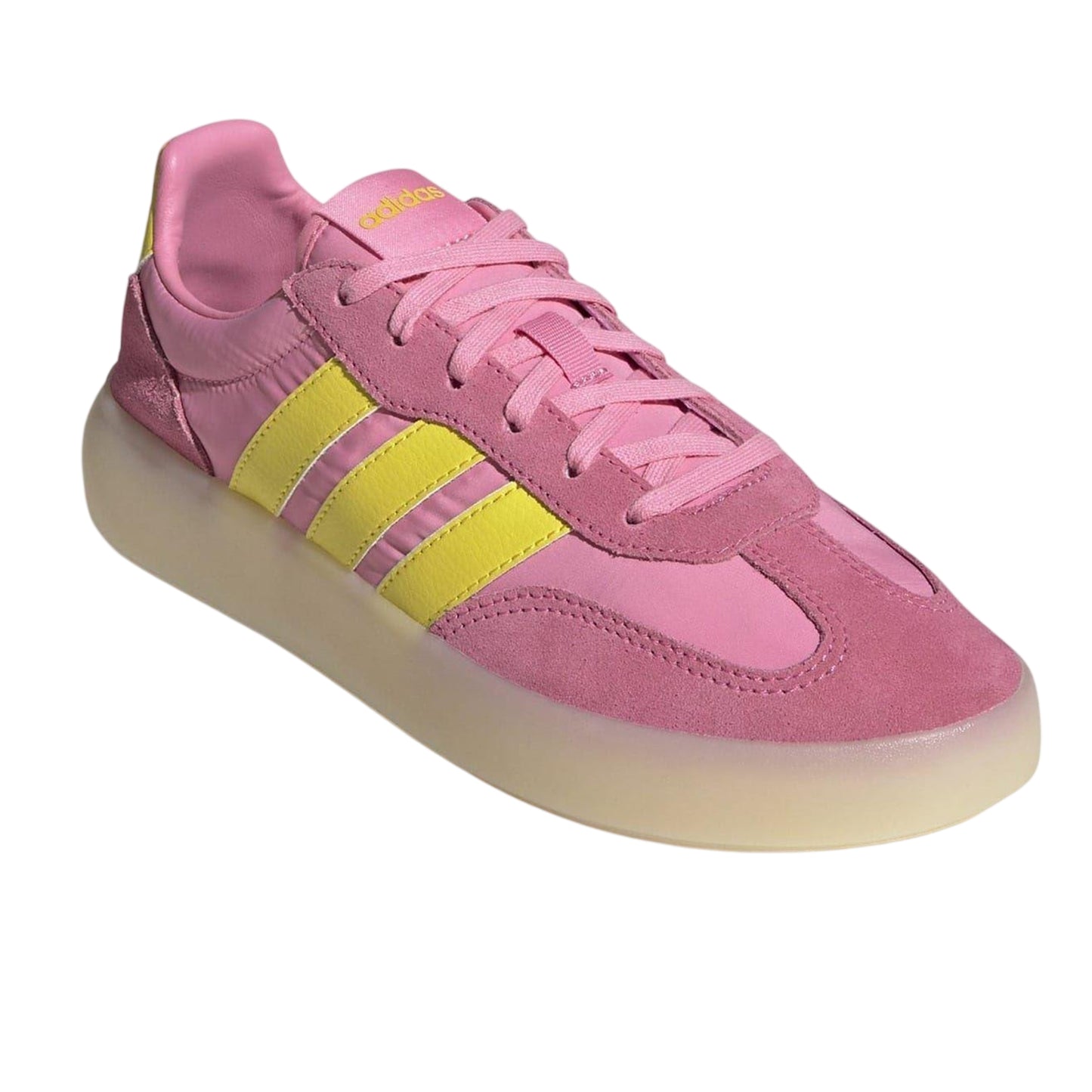 Pink-Yellow - Lifestyle - Adidas Womens-Ladies Barreda Decode 3 Stripes Suede Trainers