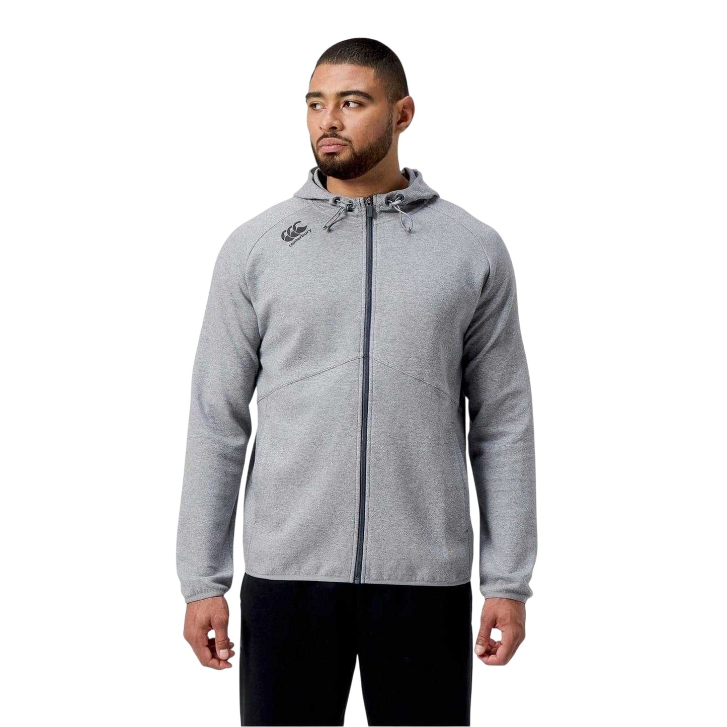 Static Marl - Side - Canterbury Mens Tempo Raglan Workout Full Zip Hoodie