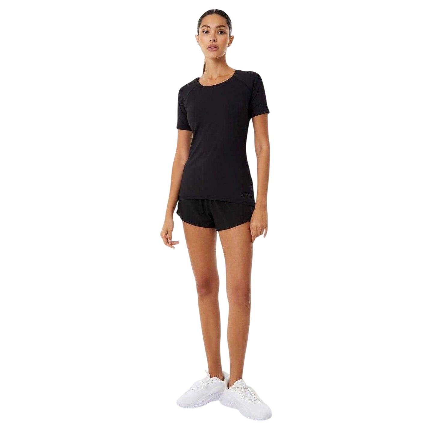Black - Side - USA Pro Womens-Ladies Fitted Training T-Shirt