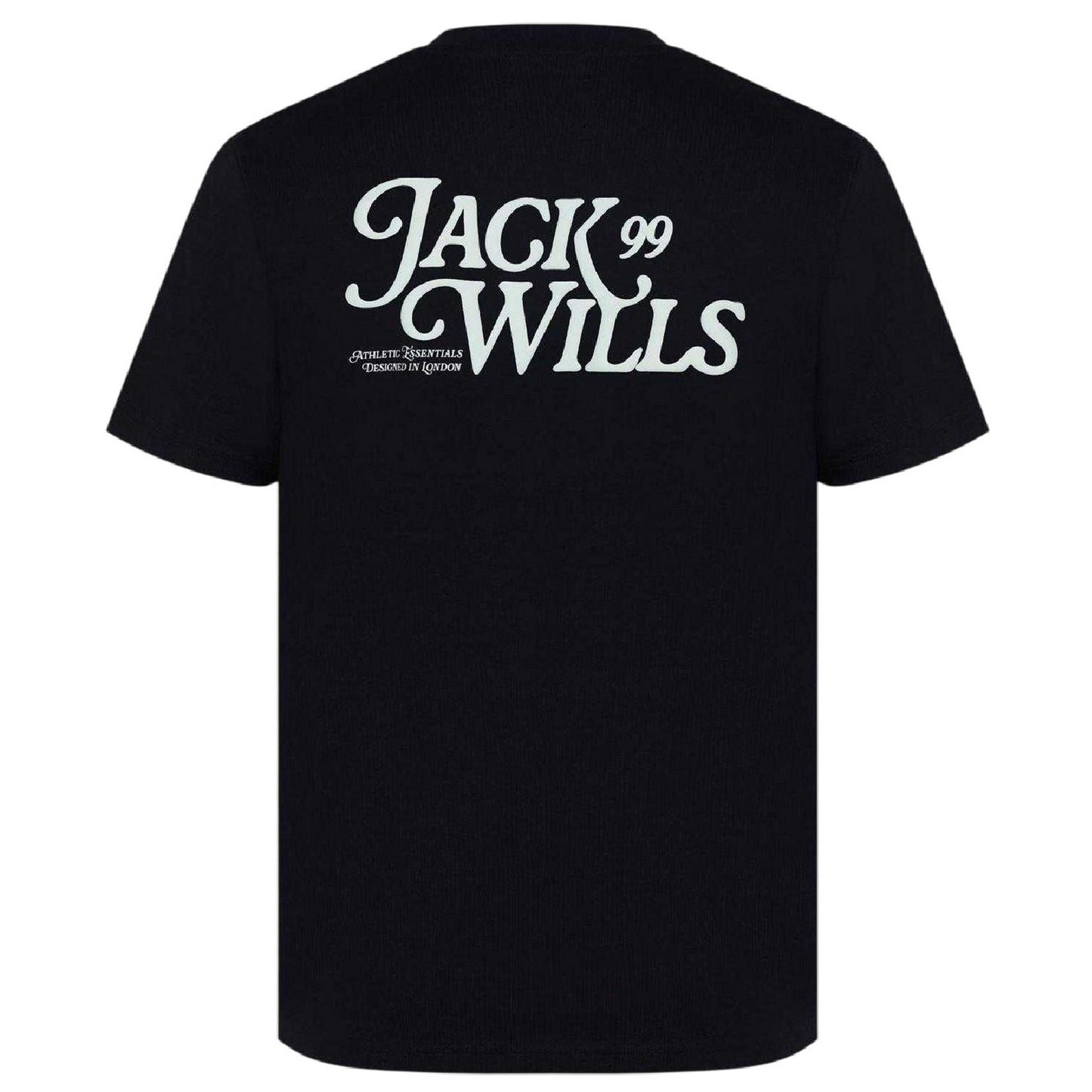 Black - Back - Jack Wills Mens Script Oversized T-Shirt