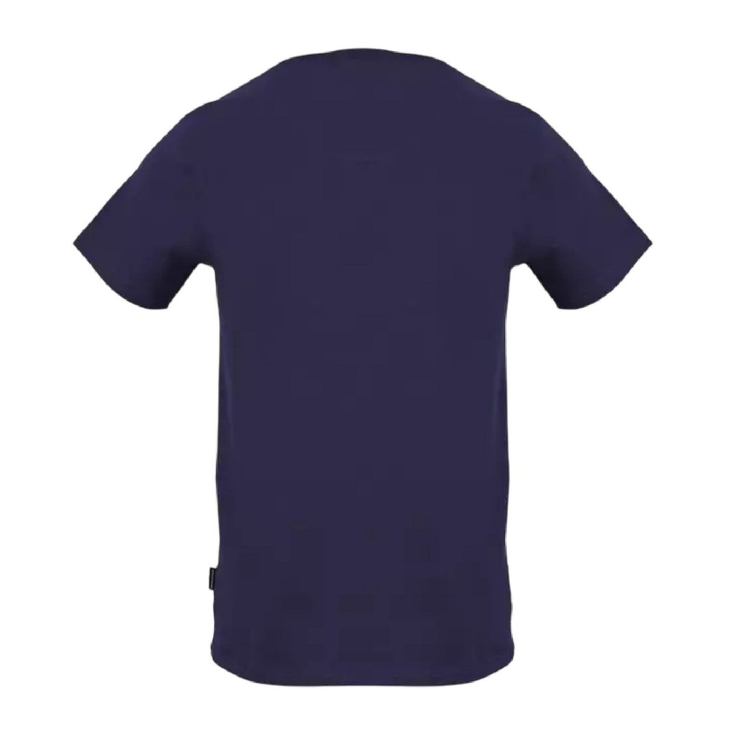 Navy - Back - Aquascutum Mens Lettering Logo T-Shirt