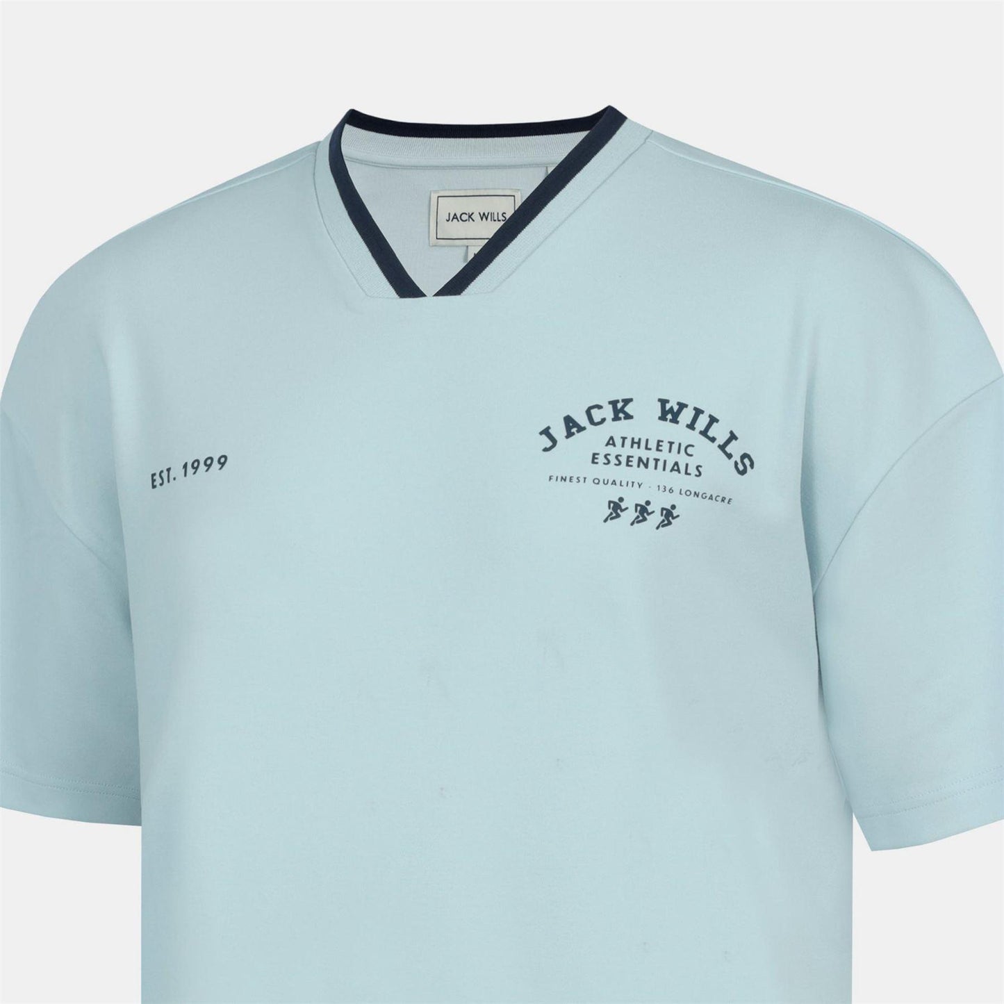 Baby Blue - Pack Shot - Jack Wills Mens V Neck T-Shirt
