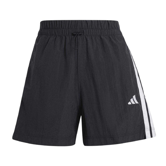 Black-White - Front - Adidas Womens-Ladies Track Shorts