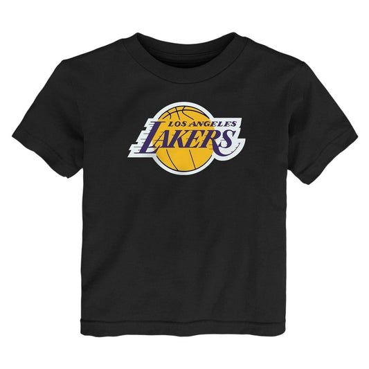 Black - Front - Los Angeles Lakers Childrens-Kids Graphic Jersey Crew Neck T-Shirt