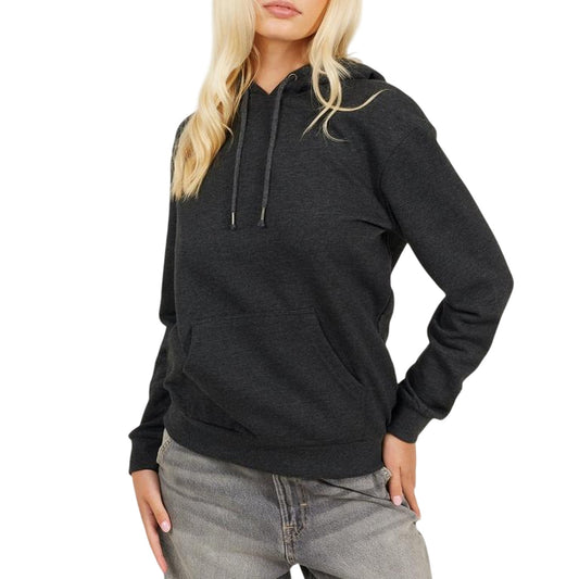Charcoal - Front - Brave Soul Womens-Ladies Drawstring Hoodie