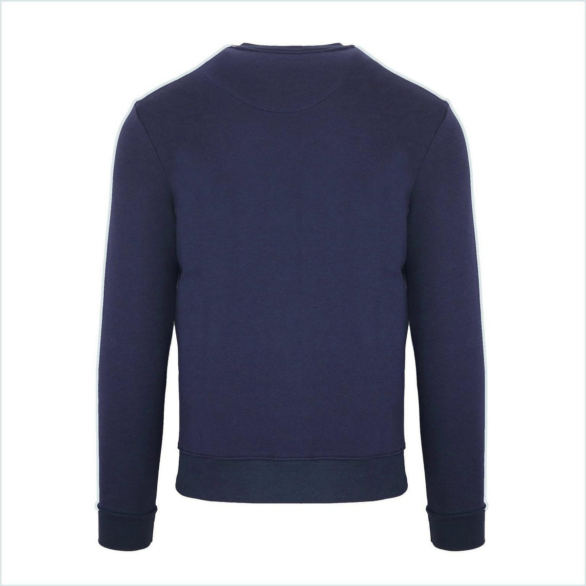 Navy - Back - Aquascutum Mens Ribbed Logo Sweatshirt