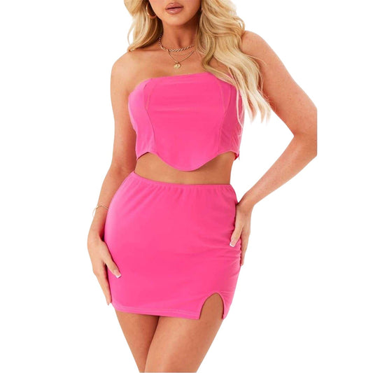 Pink - Front - Missy Empire Womens-Ladies Bodycon Mini Skirt
