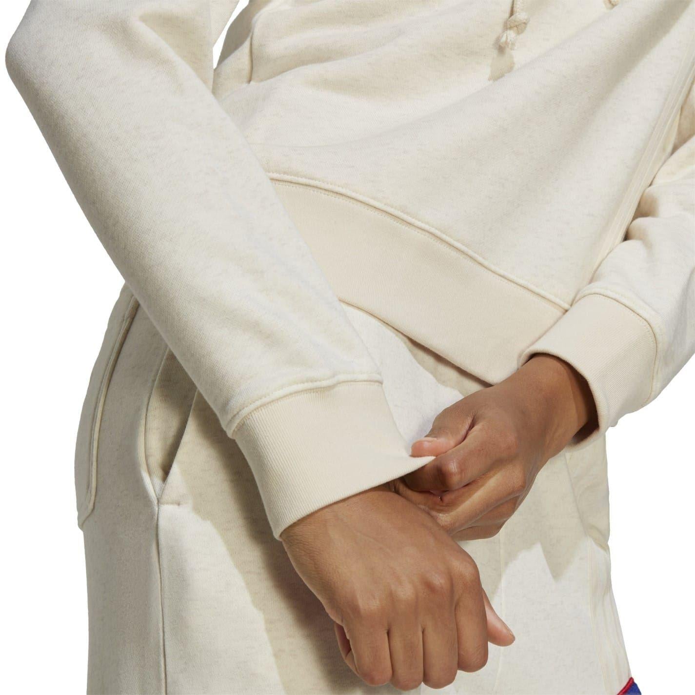 Beige - Lifestyle - Adidas Womens-Ladies Lettering Hoodie