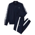 Navy - Front - Lacoste Mens Stripe Logo Tennis Sweatsuit