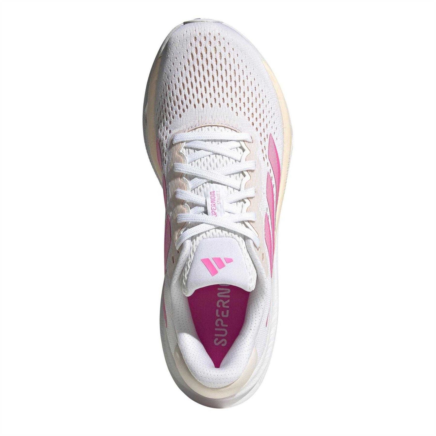 White-Pink - Pack Shot - Adidas Womens-Ladies Supernova Stride 2.0 Trainers