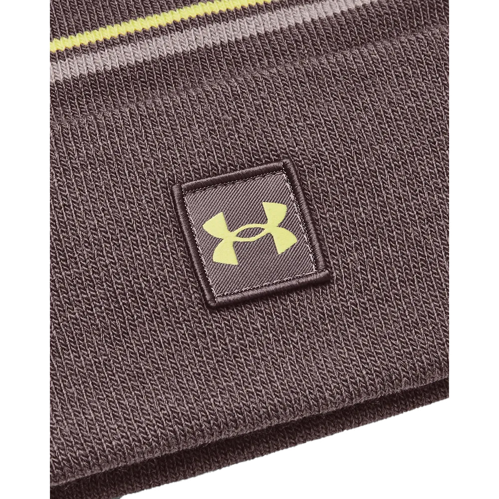 Grey - Back - Under Armour Mens Halftime Pom Pom Beanie