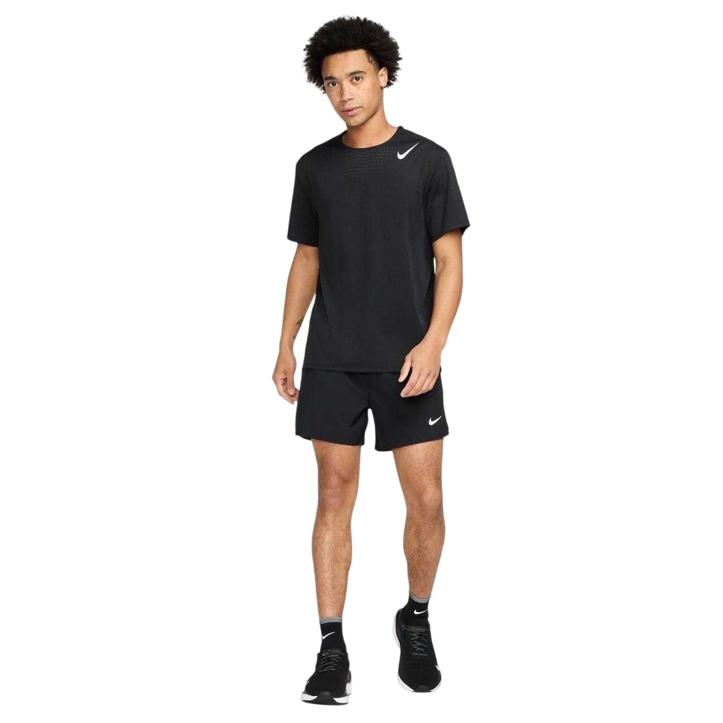 Black-White - Lifestyle - Nike Mens Aero Swoosh Short-Sleeved Top