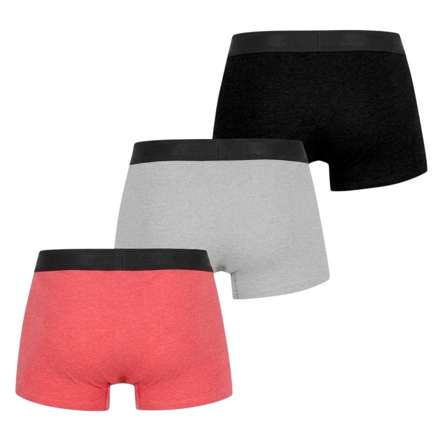 Black-Grey-Red - Back - Ted Baker Mens Plain Boxer Briefs (Pack of 3)