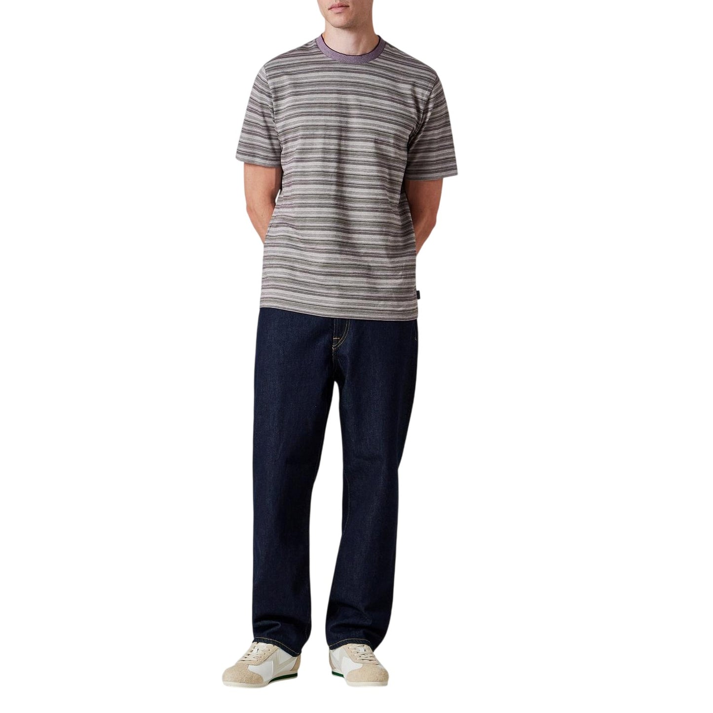 Green - Side - Paul Smith Mens Striped T-Shirt