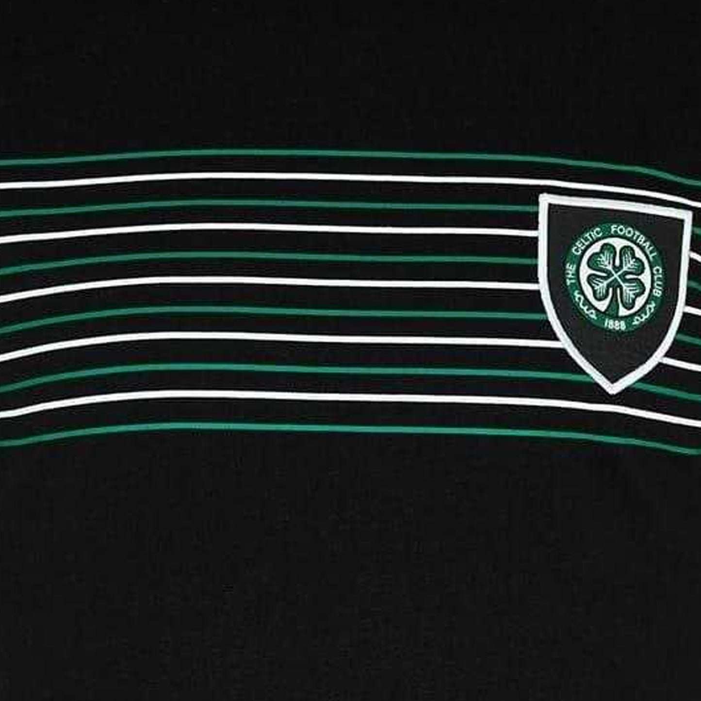 Black - Side - Celtic FC Mens Retro Celtic Cotton T-Shirt