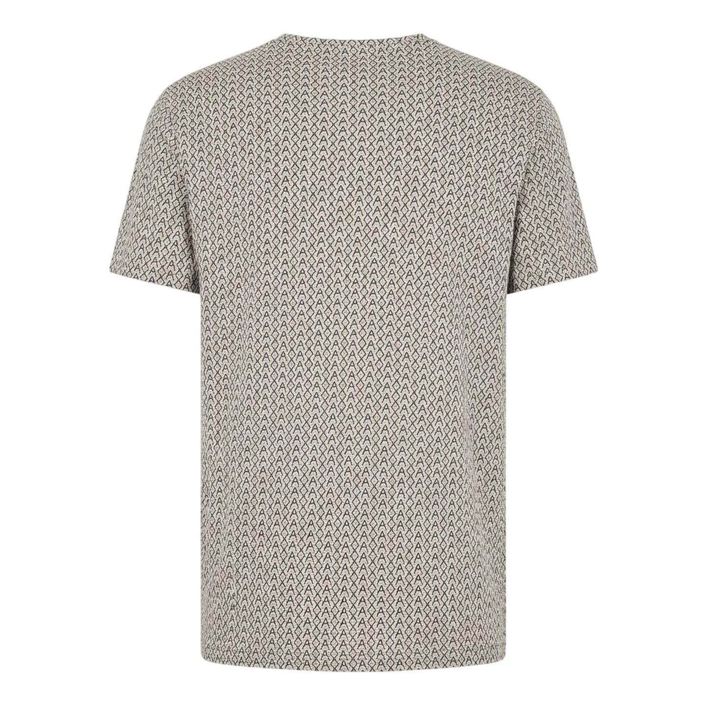 White-Black - Back - Armani Exchange Mens All-Over Print Crew Neck T-Shirt