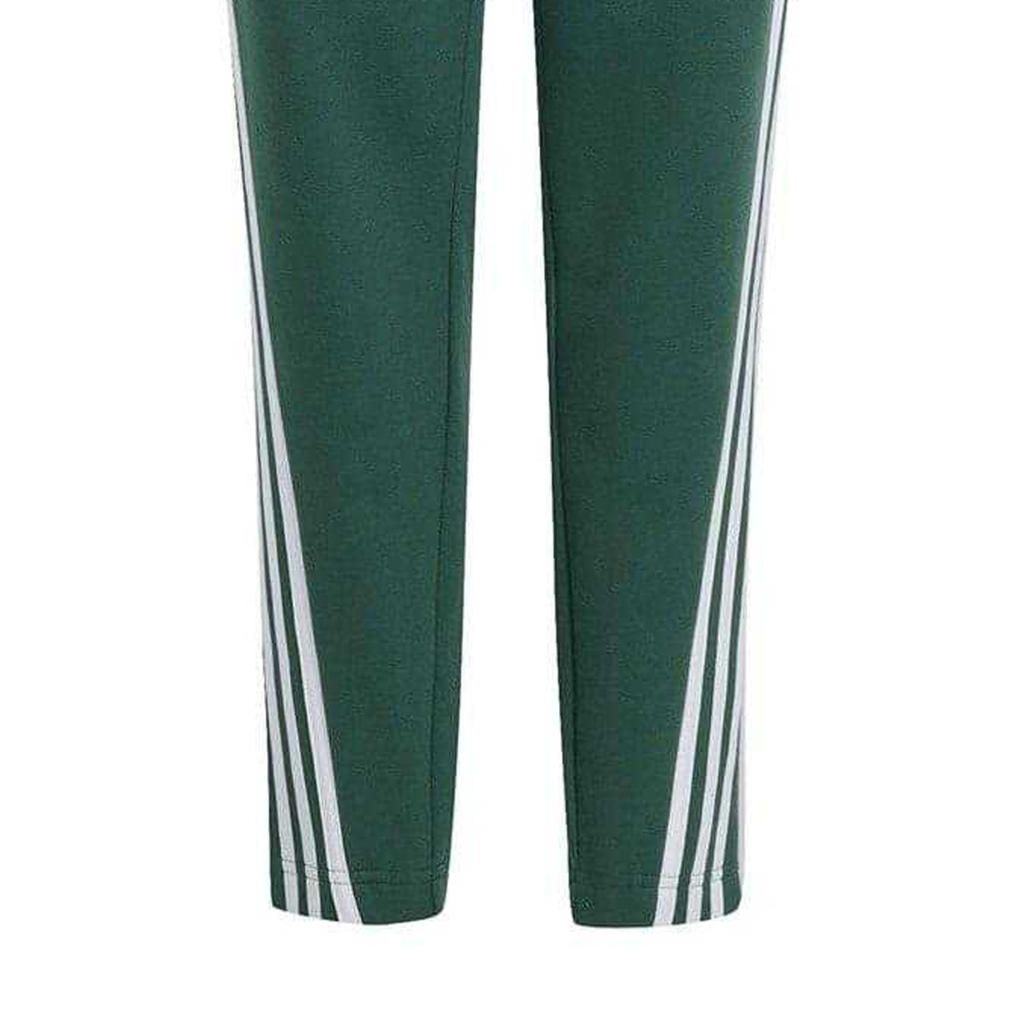 Green-White - Side - Adidas Childrens-Kids 3 Stripes Slim Jogging Bottoms