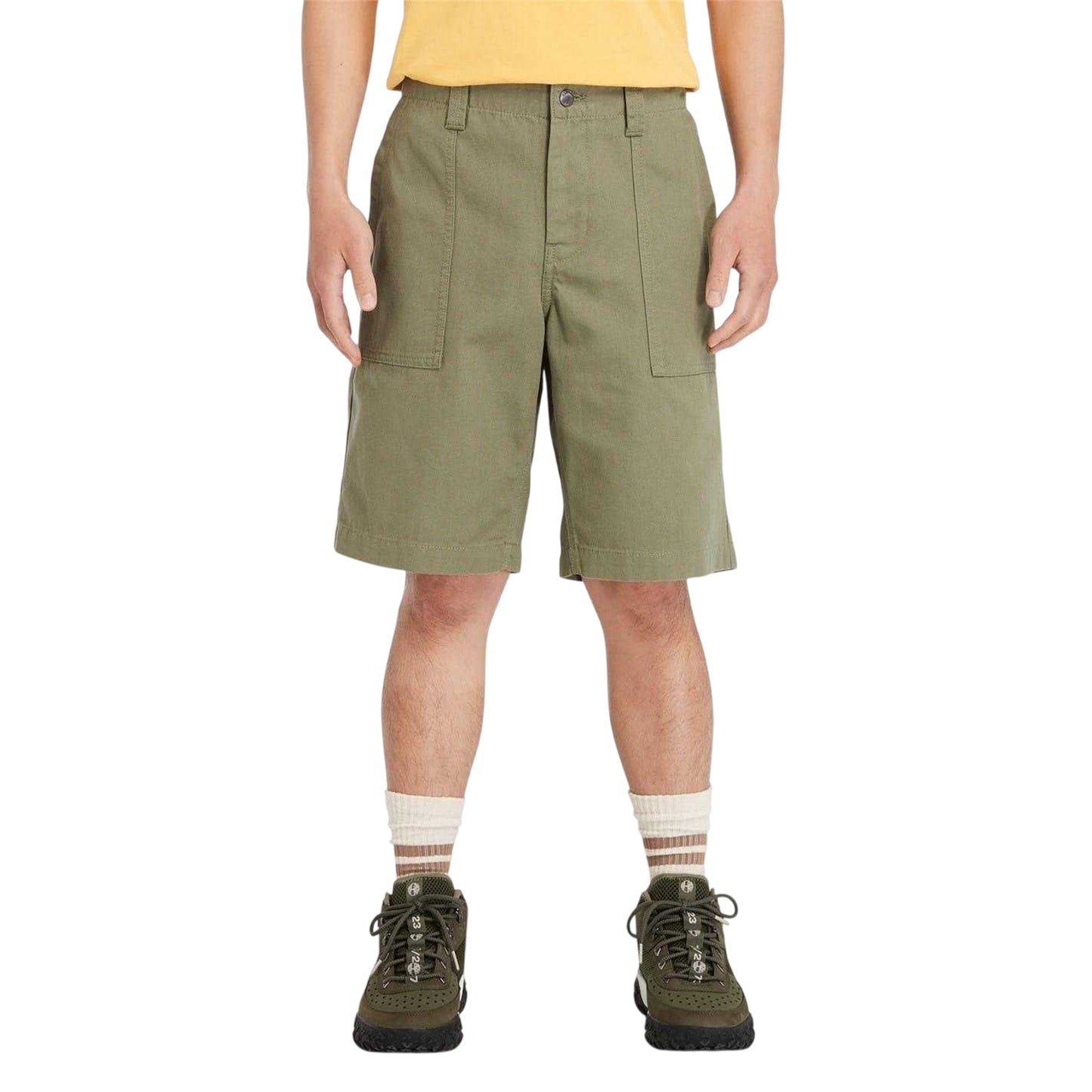 Earth - Back - Timberland Mens Canvas Cargo Shorts