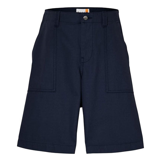 Dark Sapphire - Front - Timberland Mens Canvas Cargo Shorts