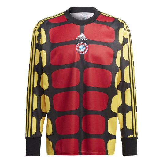 Red-Yellow-Black - Front - Adidas Mens FC Bayern Munich Goalkeeper Jersey