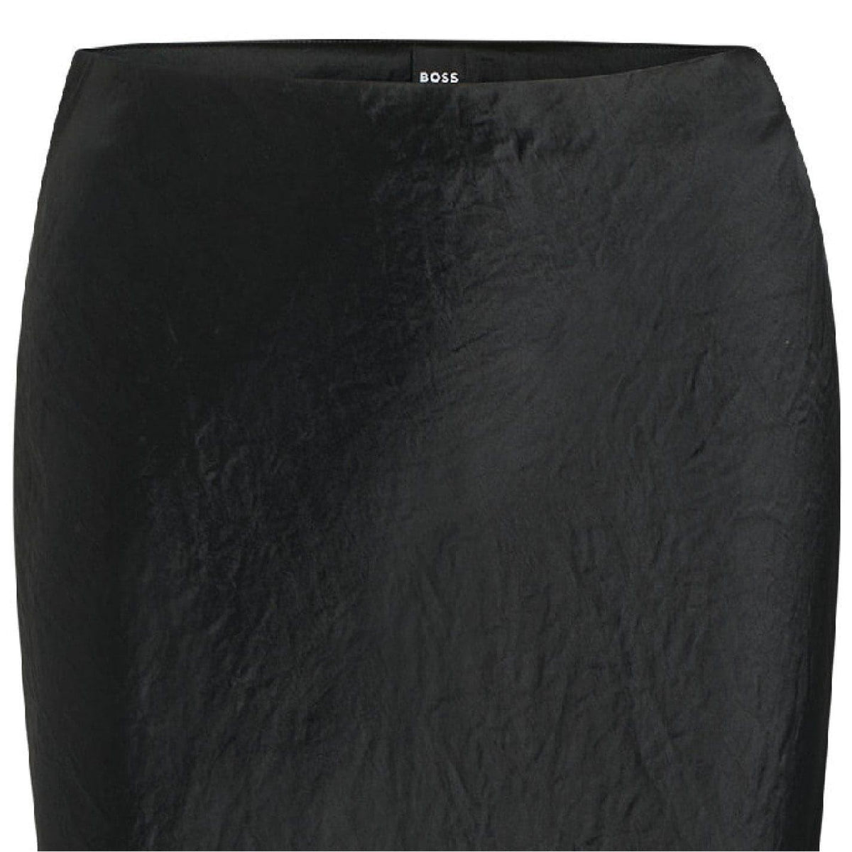 Black - Back - Boss Womens-Ladies Vesatie Crinkled Maxi Skirt