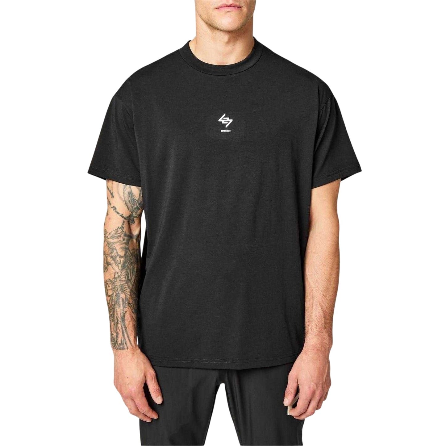 Jet Black - Side - Represent Mens 247 Oversized T-Shirt