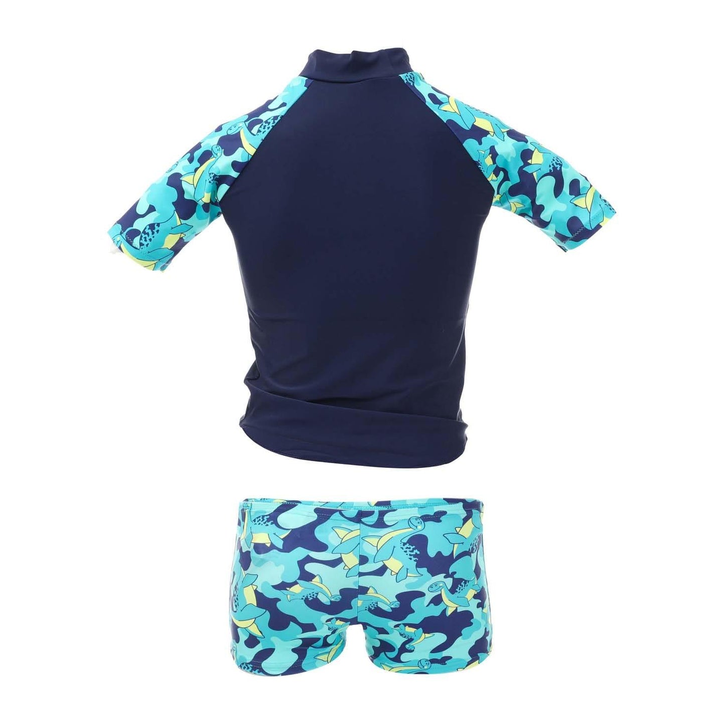 Blue - Back - Speedo Baby Printed Sun Protective Top And Trousers Set