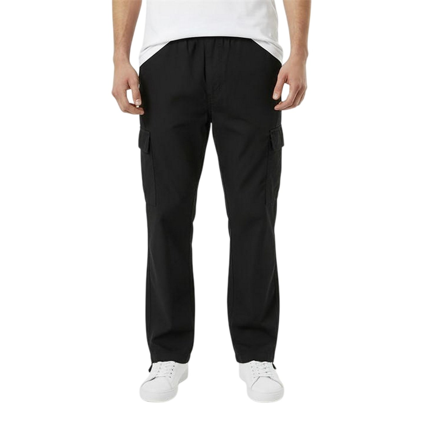Black - Side - Jack Wills Mens Combat Trousers