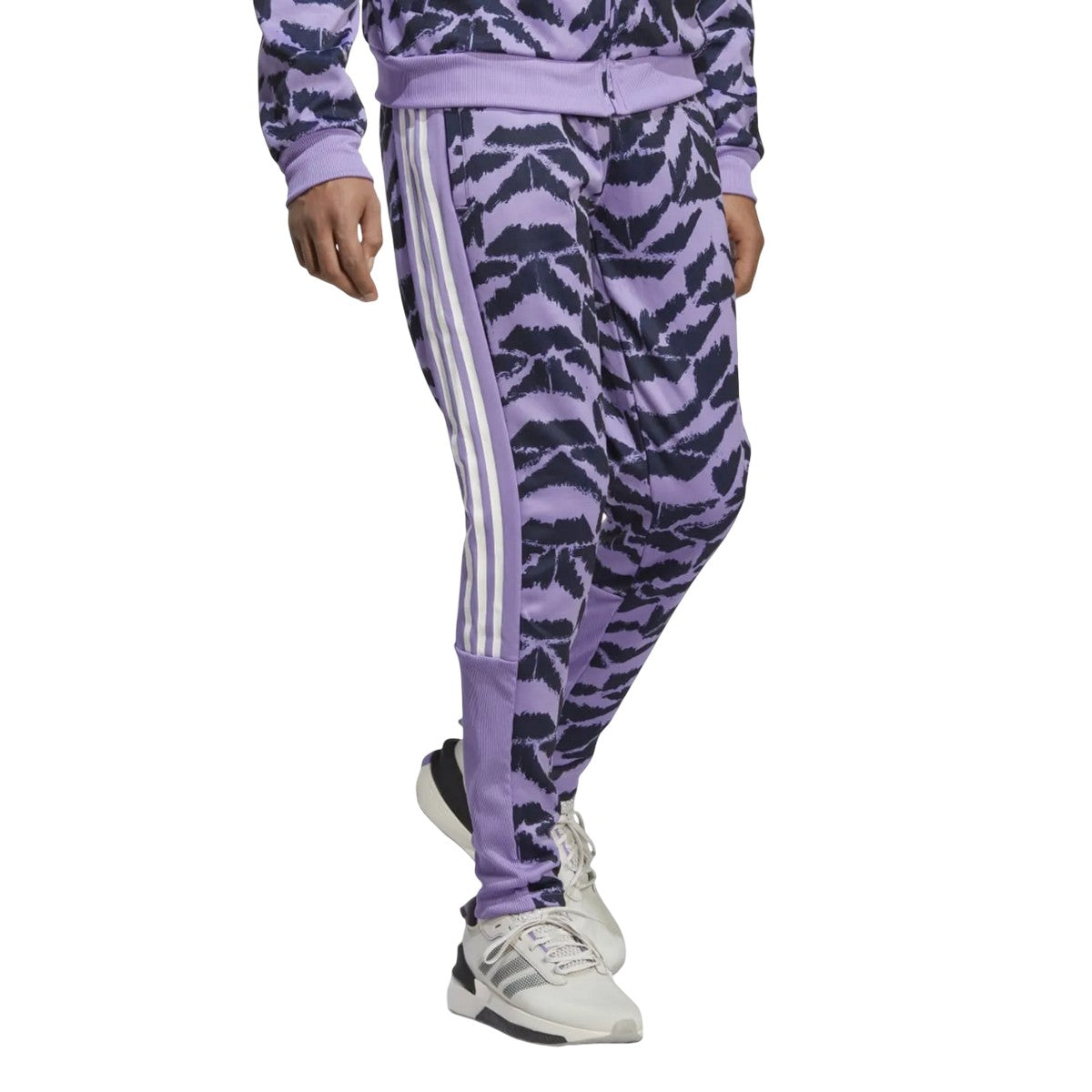 Violet - Close up - Adidas Unisex Adult Tiro Suit Up Lifestyle Tracksuit Bottoms