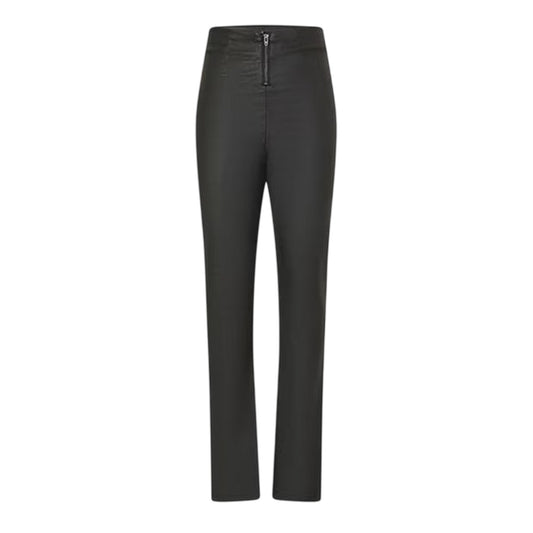 Black - Front - Vila Womens-Ladies Coated Trousers