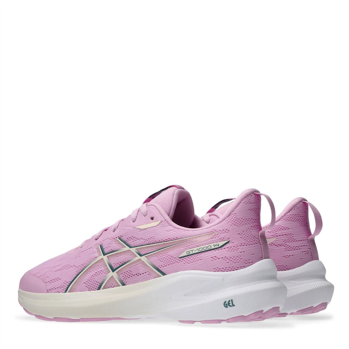 Lilac-Rose - Pack Shot - Asics Childrens-Kids Road+Run Cushioned Shoes