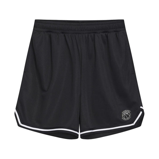 Black-White - Front - Everlast Childrens-Kids BB100 Mesh Basketball Shorts