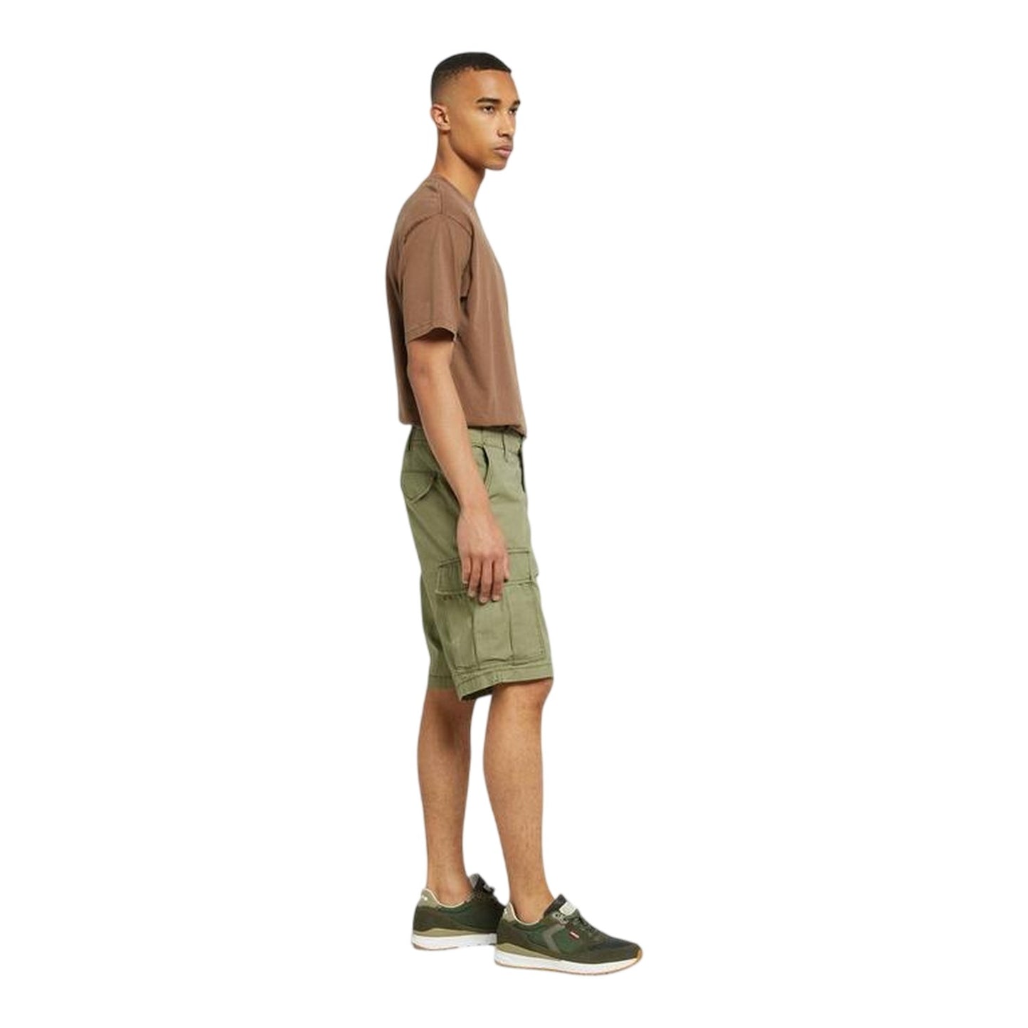 Olive Night - Side - Levis Mens Carrier Meteorite Cargo Shorts