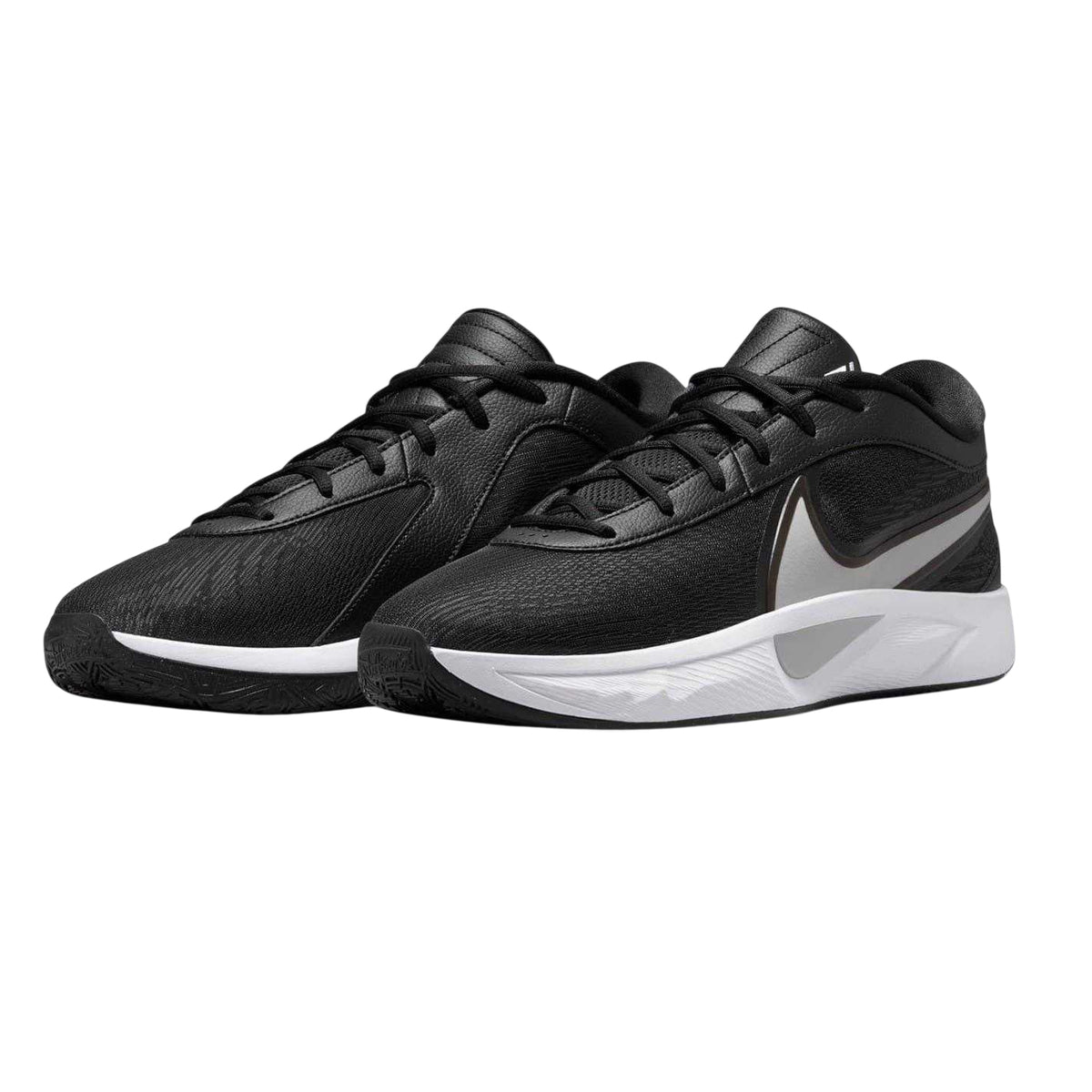 Black-Silver - Pack Shot - Nike Mens Giannis Freak 6 Swoosh Basketball Shoes