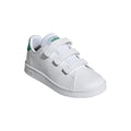 White - Close up - Adidas Childrens-Kids Court Trainers