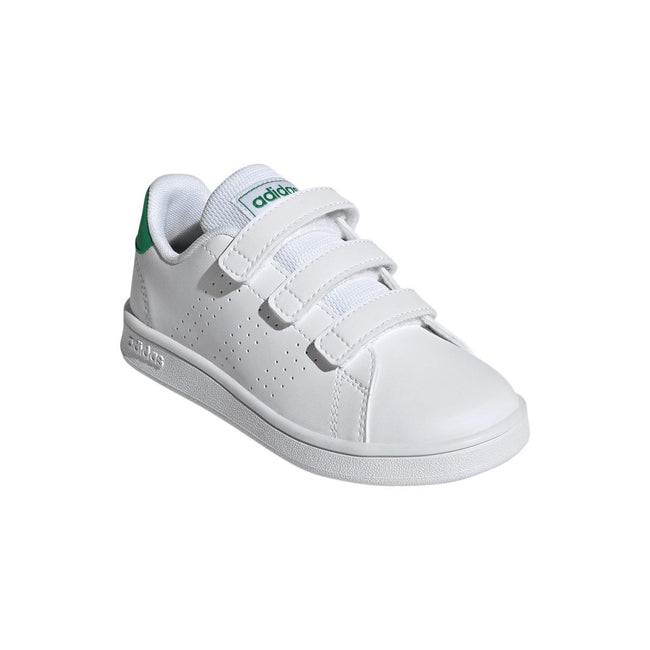 White - Close up - Adidas Childrens-Kids Court Trainers