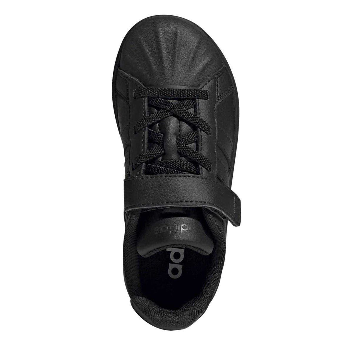 Black-White - Close up - Adidas Childrens-Kids Street Trainers