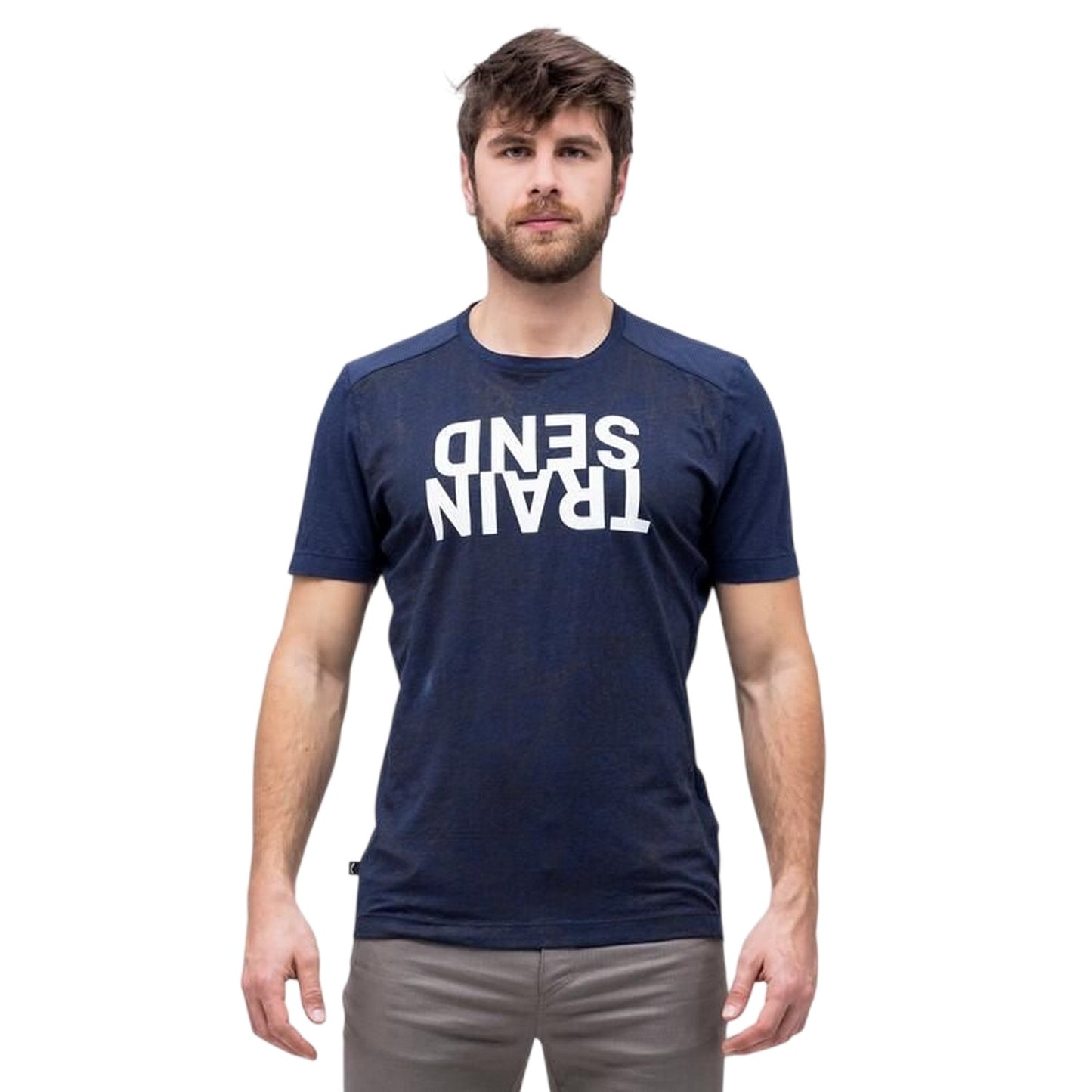 Navy Blazer - Side - Salewa Mens Train Send Graphic Print T-Shirt