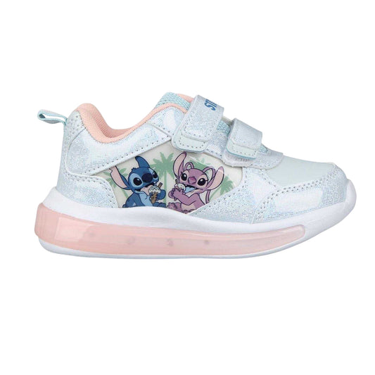Silver - Front - Lilo & Stitch Girls Stitch & Angel Light Up Trainers