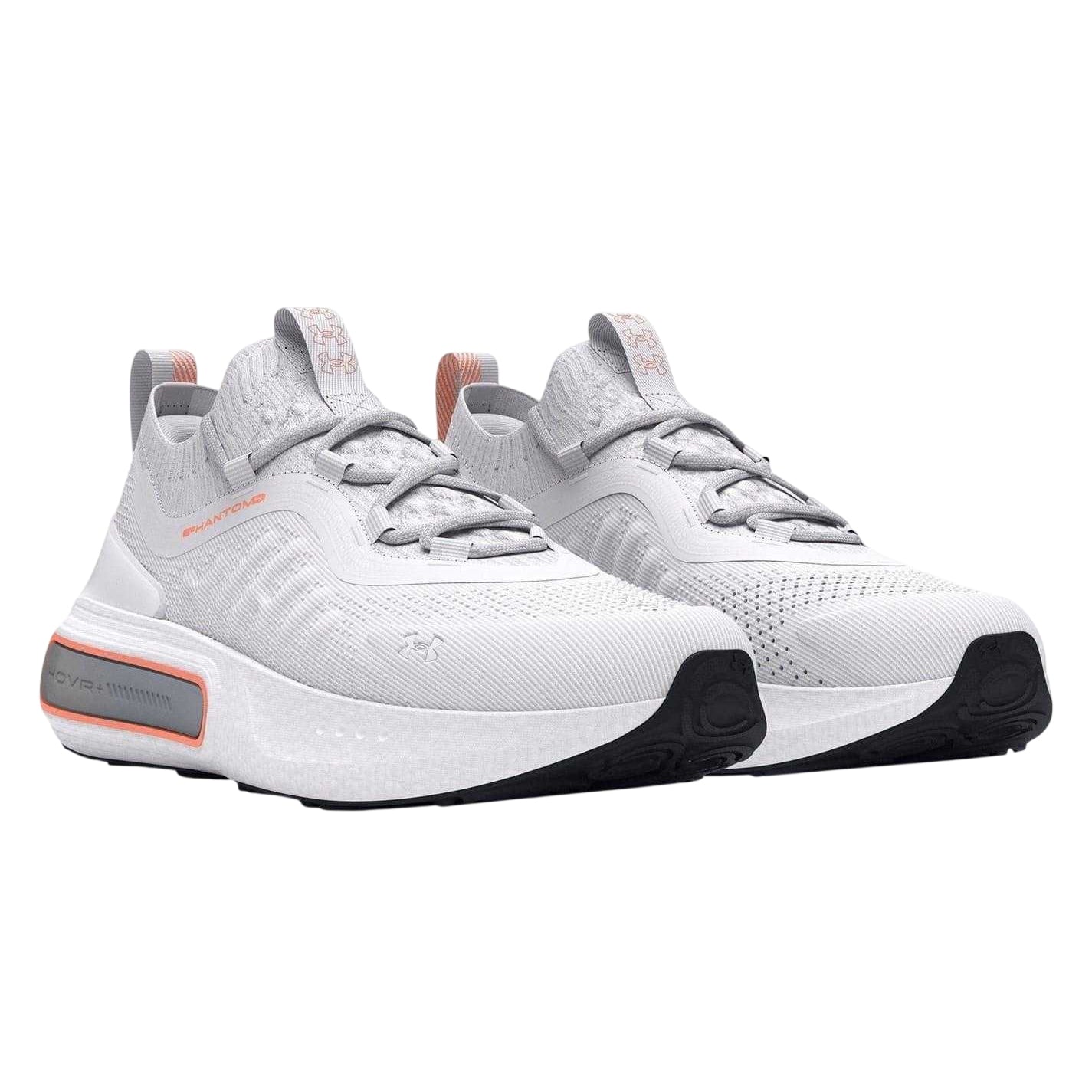 White - Pack Shot - Under Armour Womens-Ladies Phantom 3 Cushioned Shoes