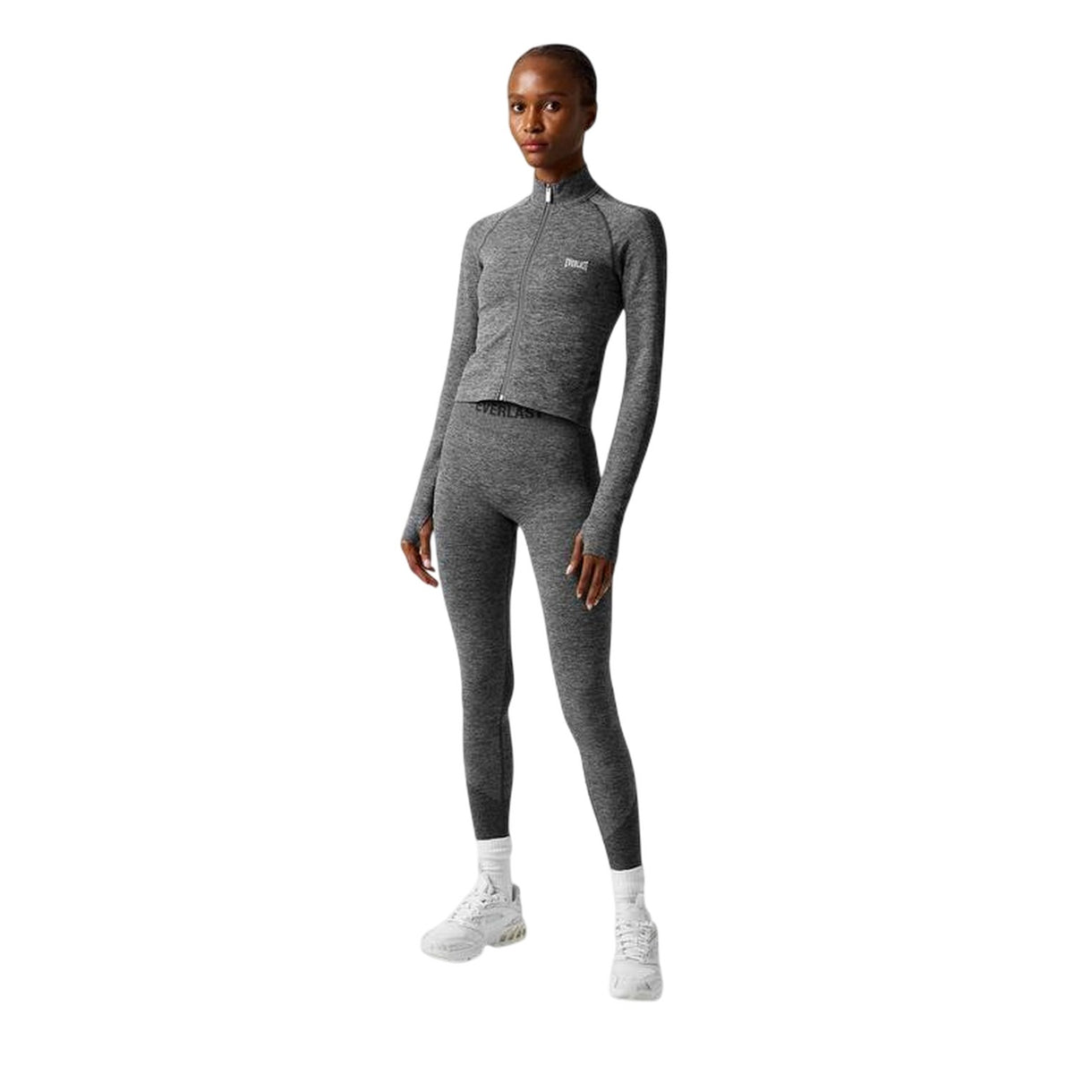 Charcoal Marl Marl - Side - Everlast Womens-Ladies Seamless Slim T-Shirt