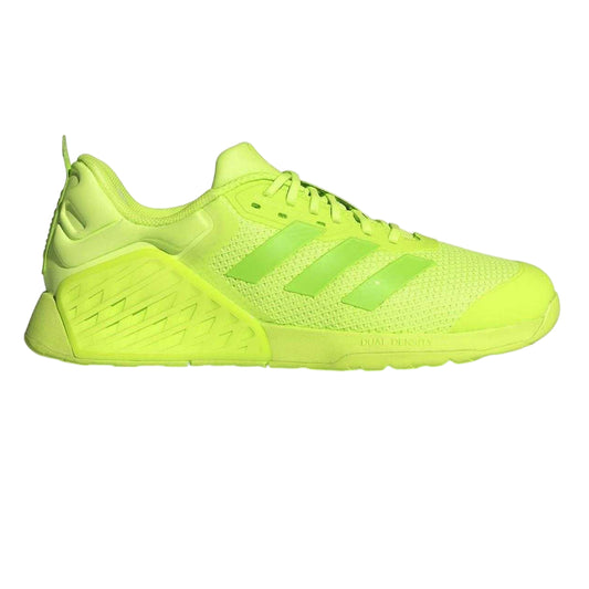 Lemon Yellow - Front - Adidas Mens Dropset 3 Stripes Lace Up Trainers