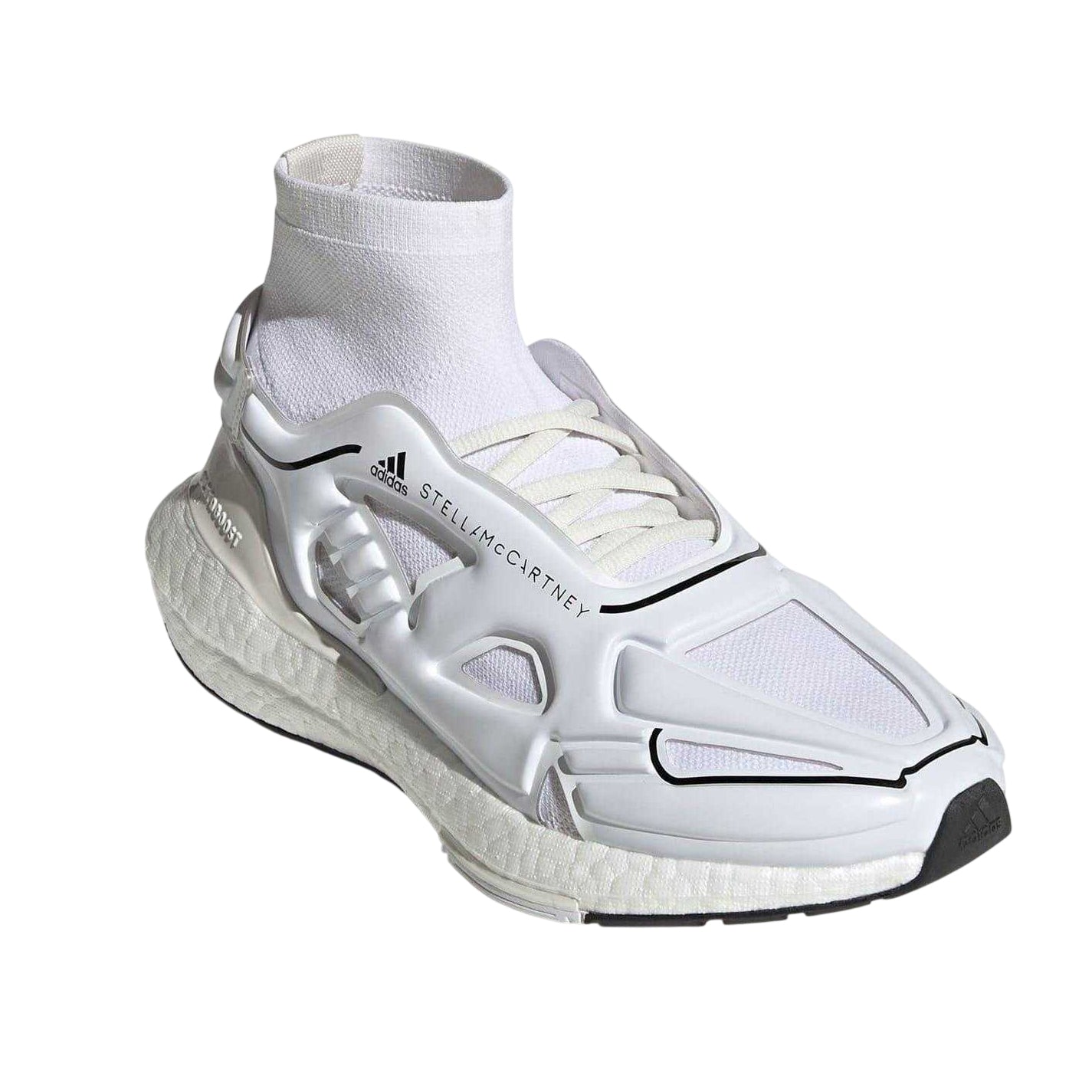 White - Pack Shot - Adidas Womens-Ladies Asmc Road Sock Trainers
