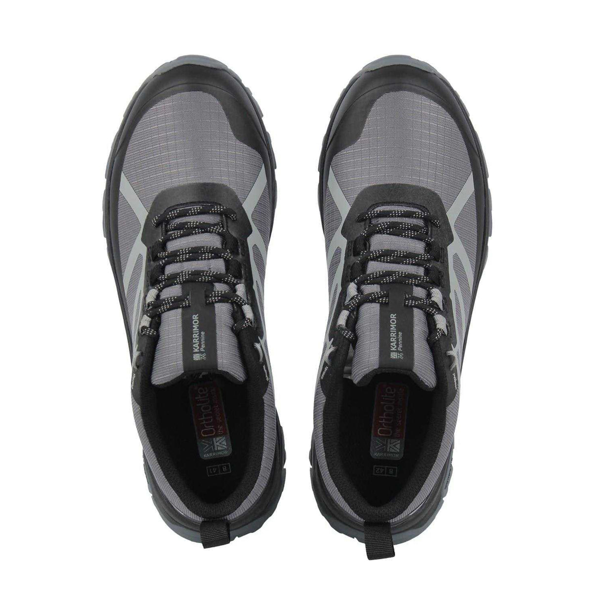 Black-Grey - Pack Shot - Karrimor Mens Waterproof Low Cut Flat Shoes