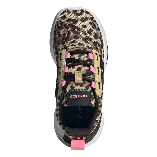 Pink-Black - Close up - Adidas Childrens-Kids Racer TR21 Trainers