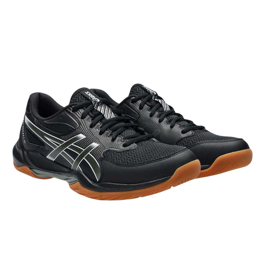 Black-Gunsmoke Black - Front - Asics Mens Handball Indoor Court Trainers